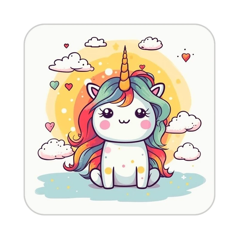 زیر لیوانی کاکتی طرح اسب تک شاخ و یونیکورن مدل mp29902