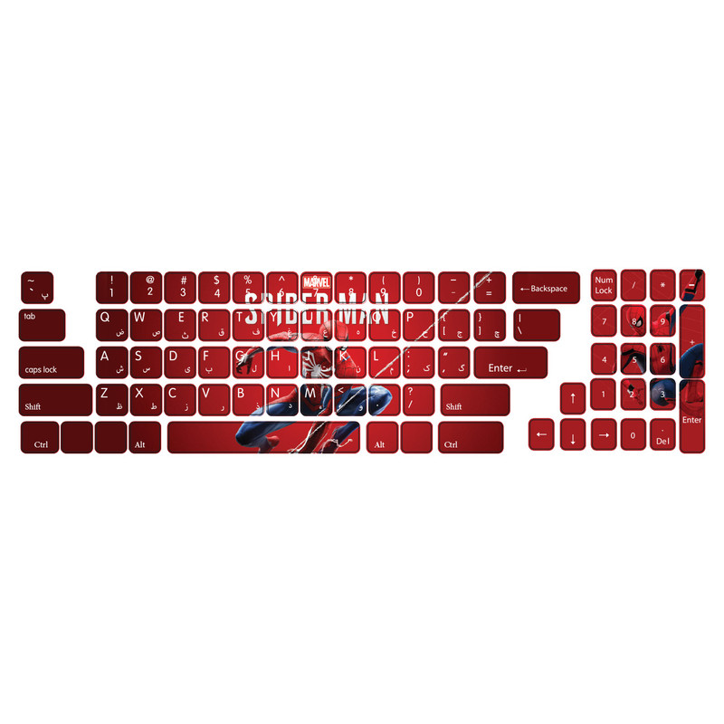 برچسب  حروف فارسی کیبورد طرح SpiderMan  کد ۱۰۲