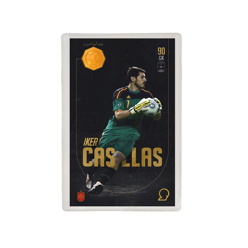 طلا گرمی 18 عیار مدوپد مدل Iker Casillas طرح فوتبالی 2025 کد SO10057