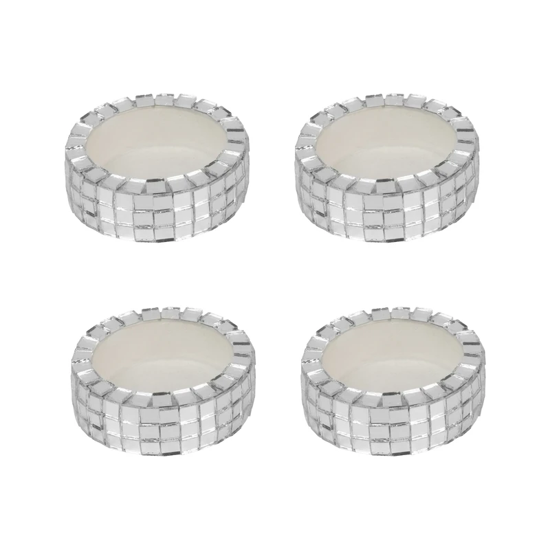 جاشمعی آریا کریستال مدل آینه کاری شده مجموعه 4 عددی