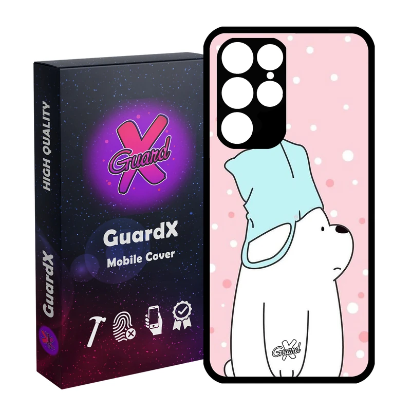 کاور گارد ایکس طرح Bear مدل Glass10019 مناسب برای گوشی موبایل سامسونگ Galaxy S22 Ultra