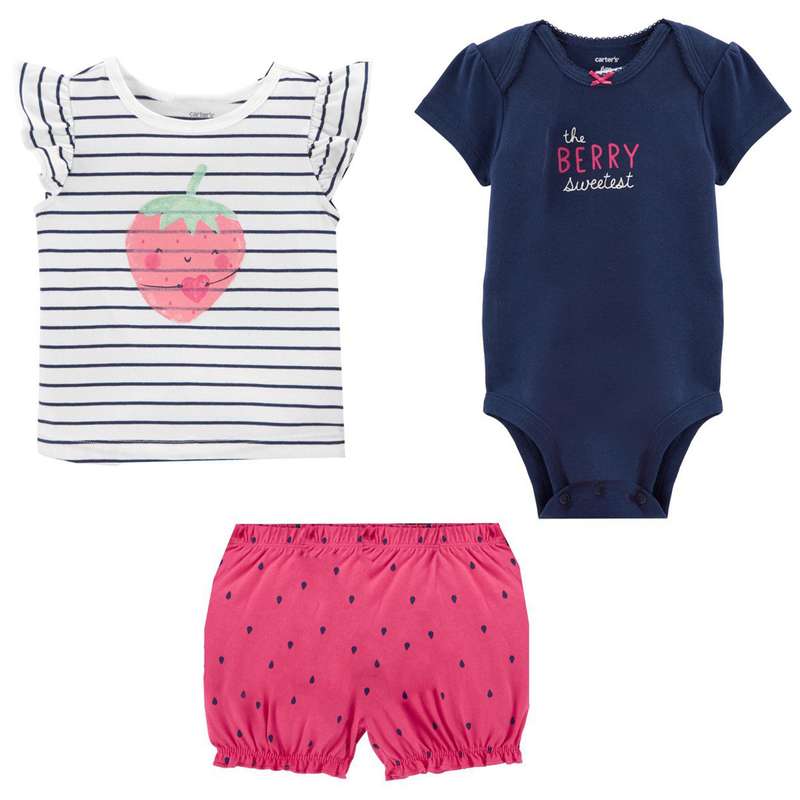 ست 3 تکه لباس نوزادی کارترز مدل 1783