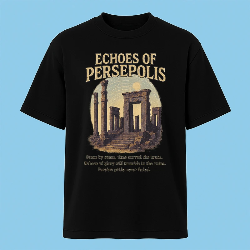 تی‌شرت آستین کوتاه مردانه مدل ایران زیبا کد c12