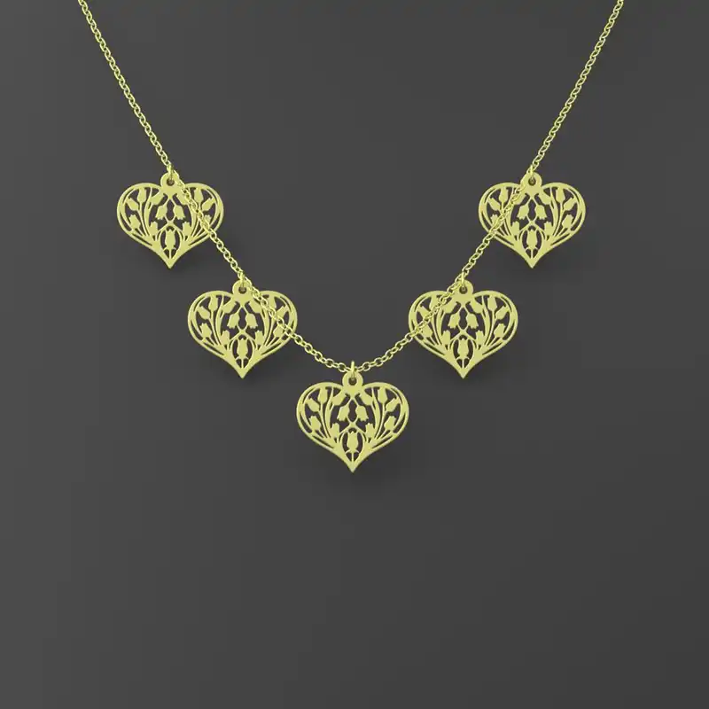 گردنبند طلا 18 عیار زنانه مدوپد مدل قلب کد RNA11408