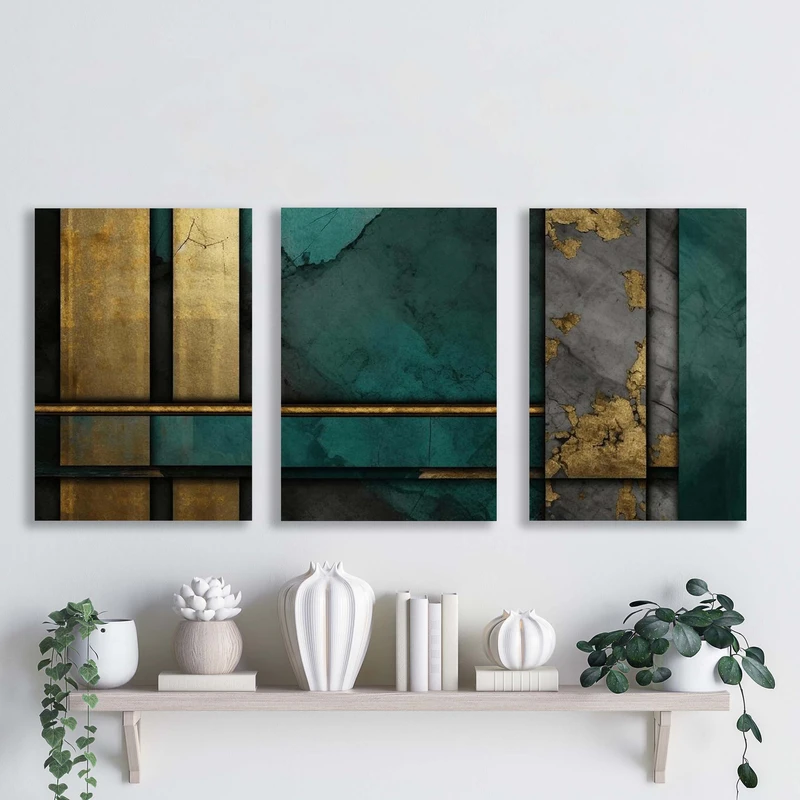 تابلو شاسی آتریسا مدل آبستره ATA041 مجموعه سه عددی