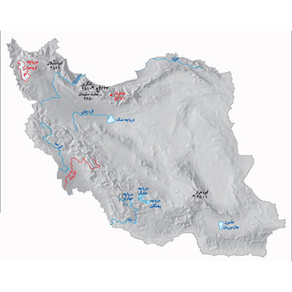 نقشه طبیعی ایران انتشارات گیتاشناسی کد 443