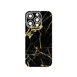 MAHOOT Graphite_Gold_Marble Cover Sticker for Apple iPhone 14 Pro