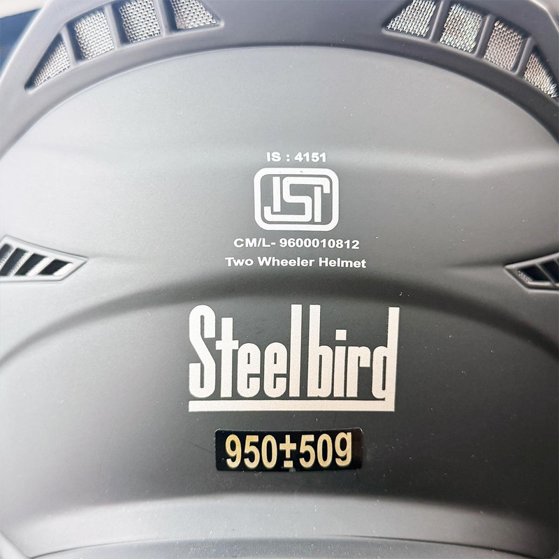 کلاه کاسکت بدون فک استیل برد مدل SBH-23 عینک‌ دار و طلق متحرک کد 2373
