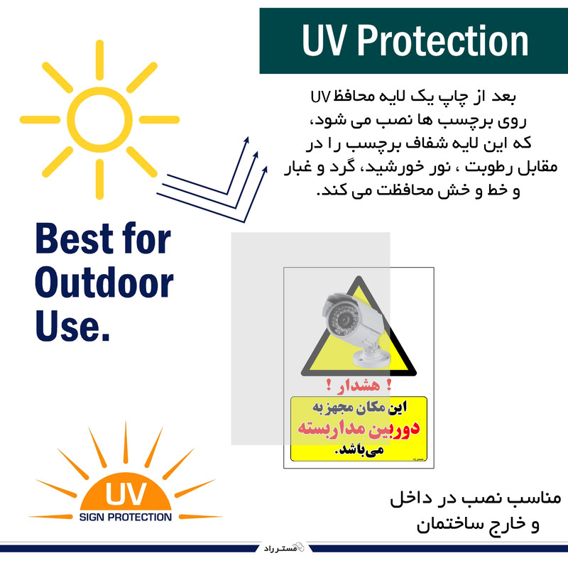 برچسب ایمنی مستر راد طرح این مکان مجهز به دوربین مدار بسته می باشد مدل HSE-OSHA-002 برچسب ایمنی مستر راد طرح این مکان مجهز به دوربین مدار بسته می باشد مدل HSE-OSHA-002