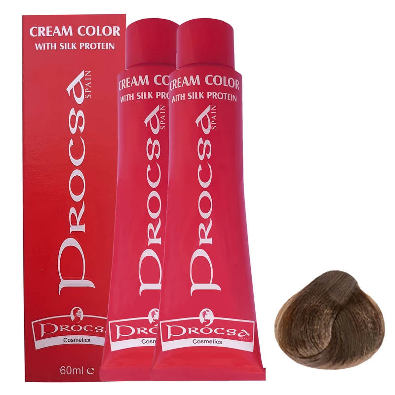 رنگ مو پروکسا سری Hazelnut شماره 6.35 حجم 60 میلی لیتر رنگ بلوند فندقی تیره مجموعه 2 عددی