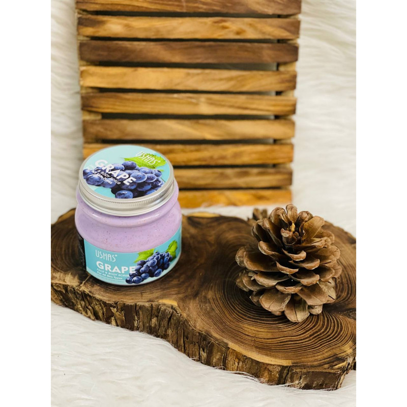 اسکراب لایه بردار پوست یوشاس مدل grape حجم 300 میلی لیتر