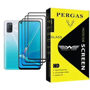 Waily Nice Pergas Glass MIX003 Screen Protector For Oppo A92 Pack Of 3