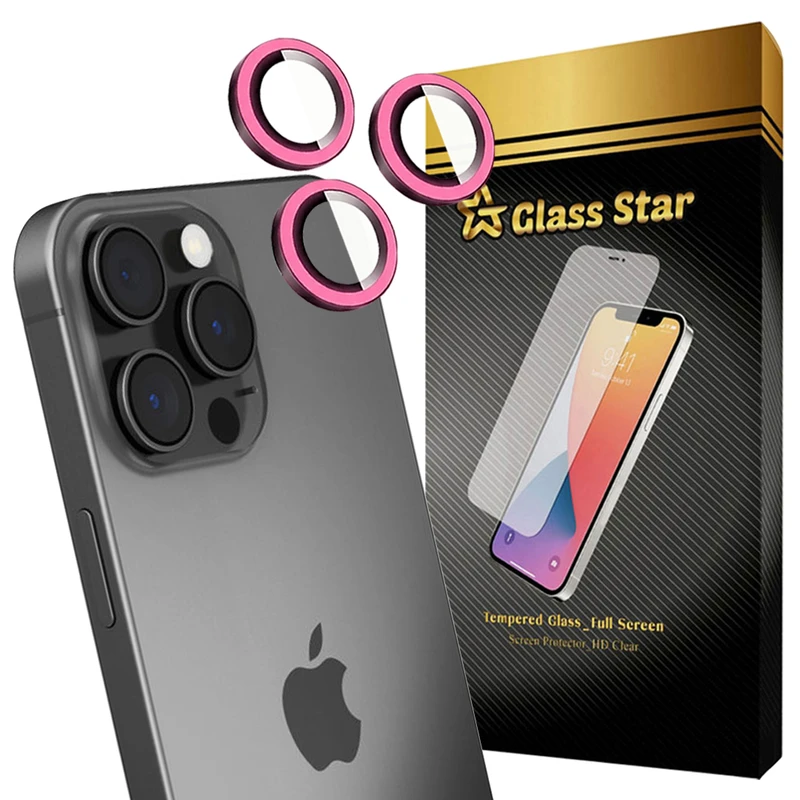 محافظ لنز دوربین شیشه‌ای  گلس استار مدل SHLZG مناسب برای گوشی موبایل اپل iPhone 16  Pro Max