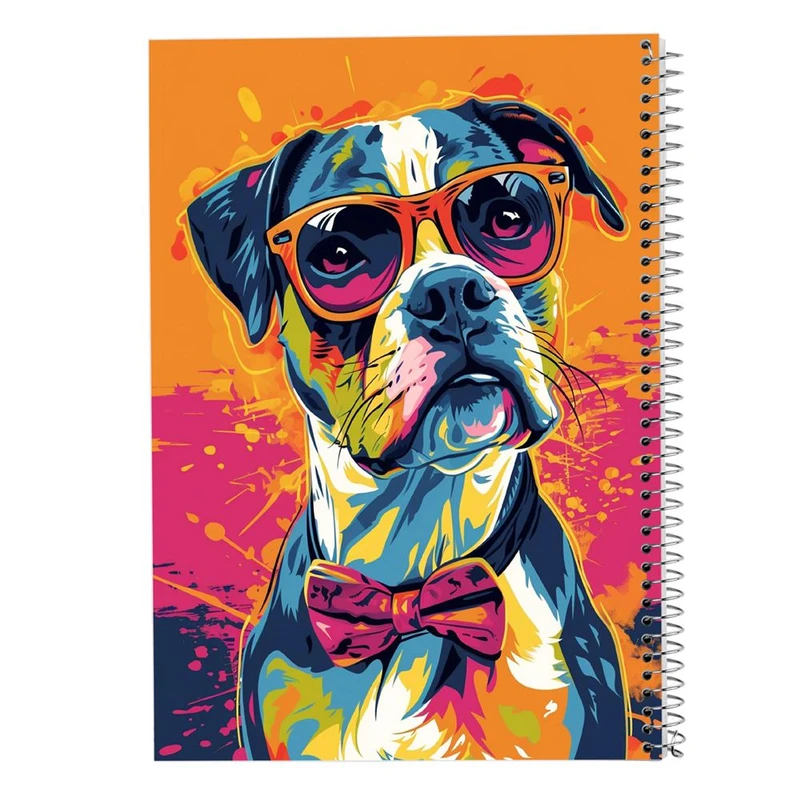 دفتر شطرنجی 50 برگ مدوپد طرح سگ و گربه کد DF17332