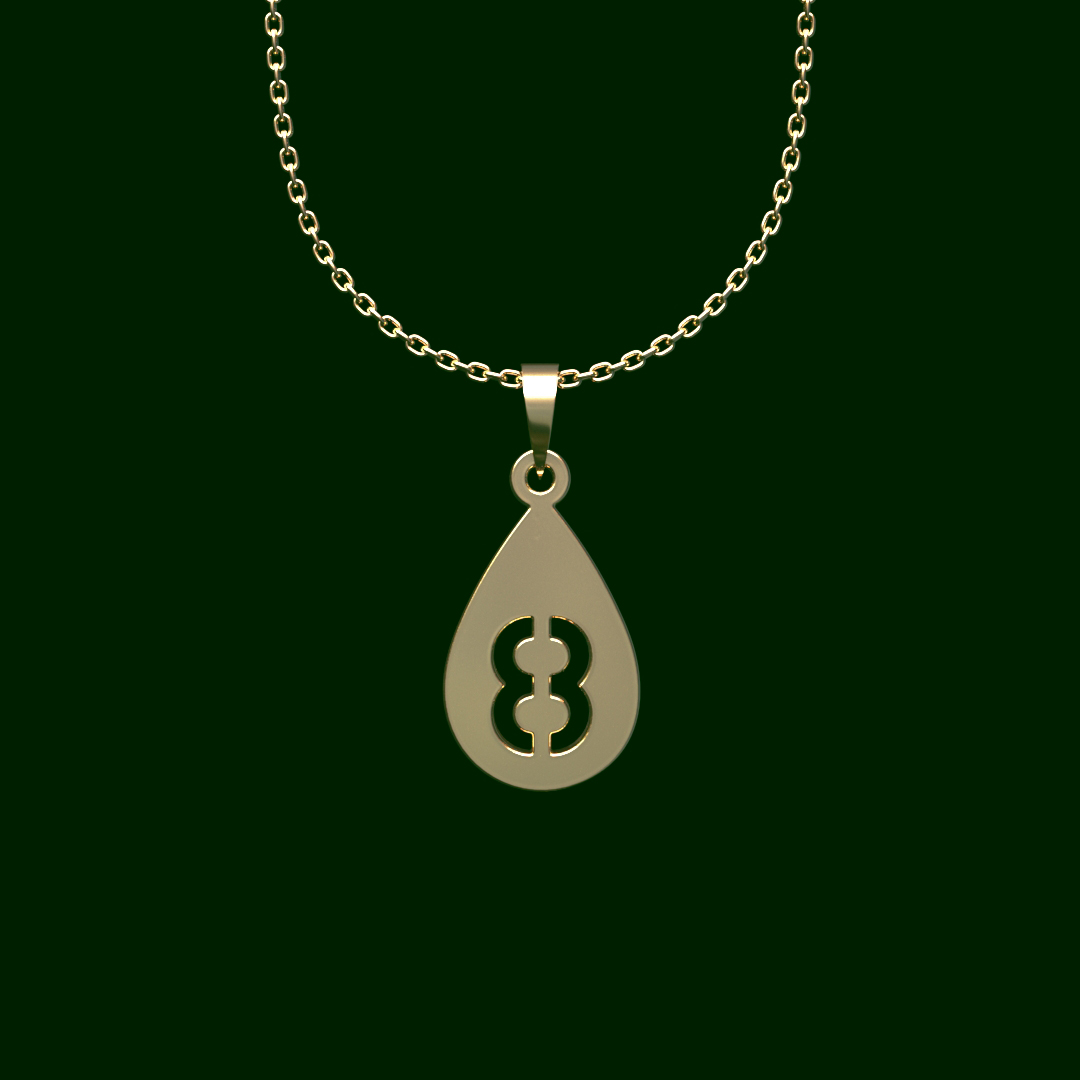 گردنبند طلا 18 عیار زنانه مدوپد مدل عدد 8 کد QQ2-1-1245