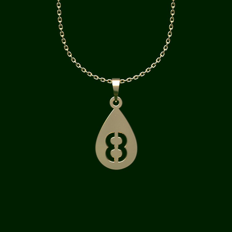 گردنبند طلا 18 عیار زنانه مدوپد مدل عدد 8 کد QQ2-1-1245
