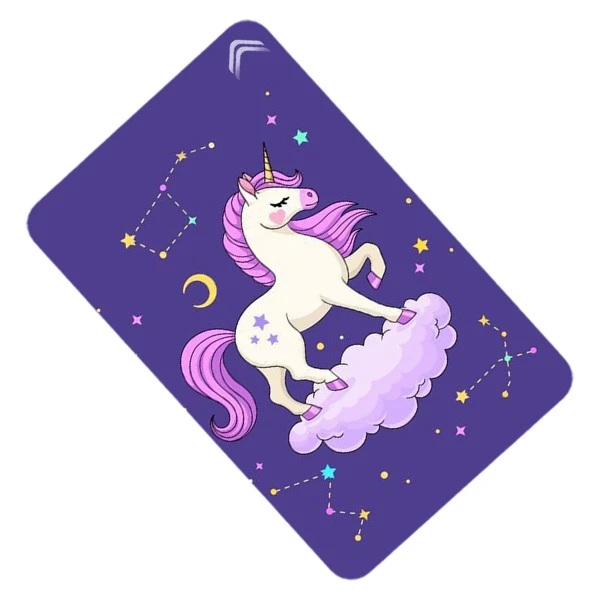 استیکر کارت طرح تک شاخ Unicorn مدل CAC352-K-G1-142