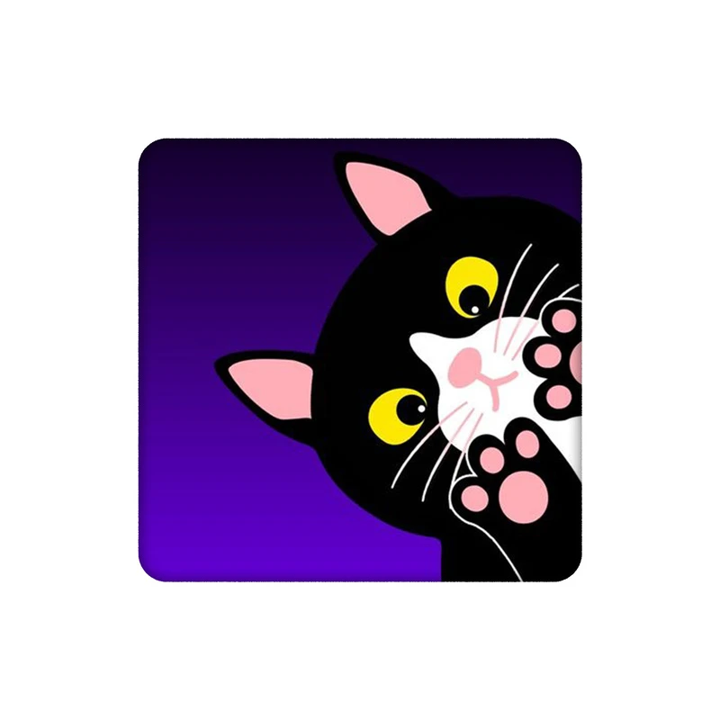 زیرلیوانی طرح گربه و ماه کد 7080585