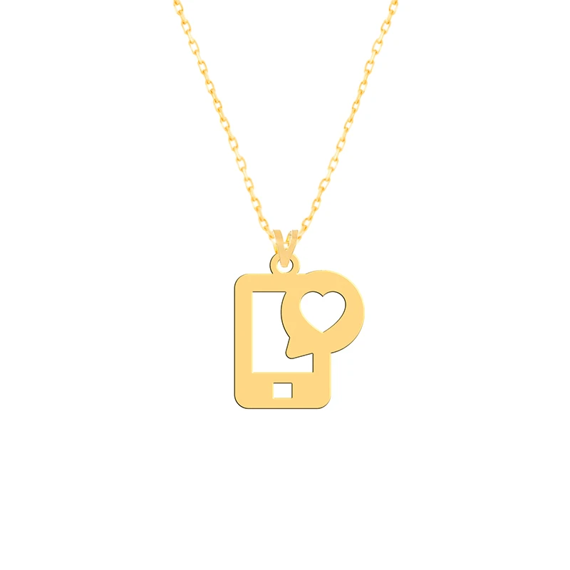گردنبند طلا 18 عیار زنانه فرشته طرح قلب کد WNLZ-000319
