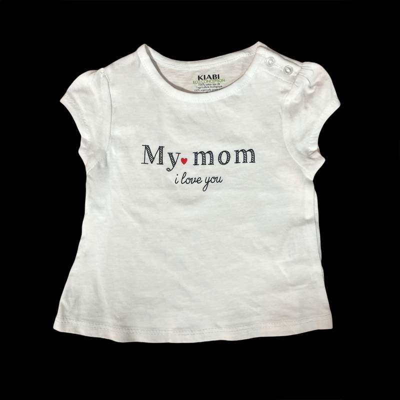 تی شرت آستین کوتاه نوزادی کیابی مدل 25627 my mom