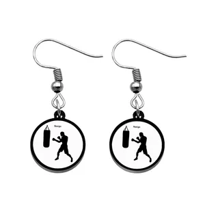 گوشواره زنانه ناکسیگو مدل شب تاب طرح بوکس کد ES7307