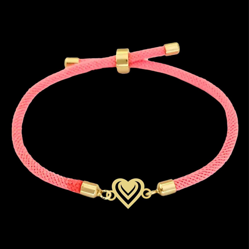 دستبند طلا 18 عیار زنانه لیردا طرح قلب کد 6900 thr