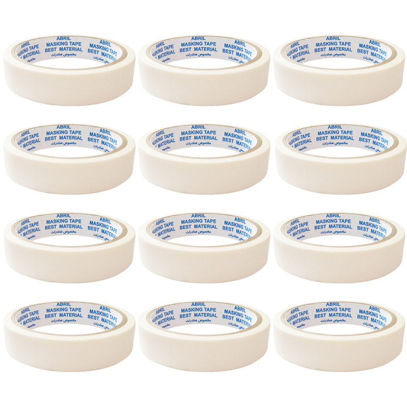 نوار چسب کاغذی آبریل کد 16 پهنای 2 سانتی متر بسته 12 عددی