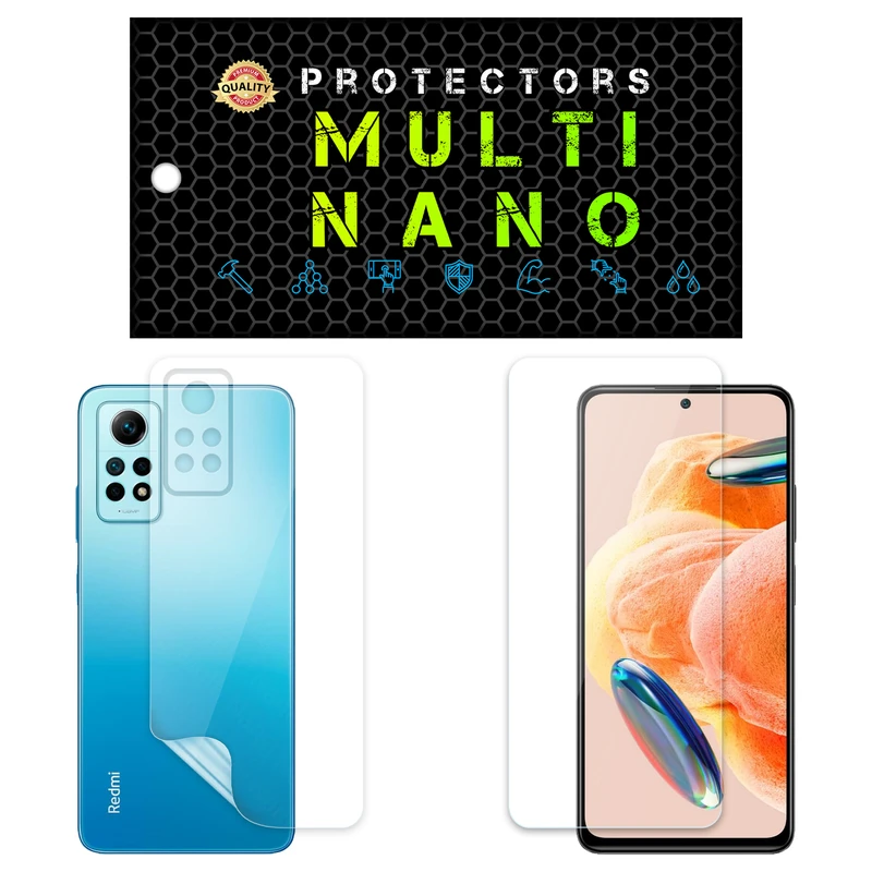 محافظ صفحه نمایش مولتی نانو مدل X-SFT مناسب برای گوشی موبایل شیائومی Redmi Note 12 Pro 4G به همراه محافظ پشت