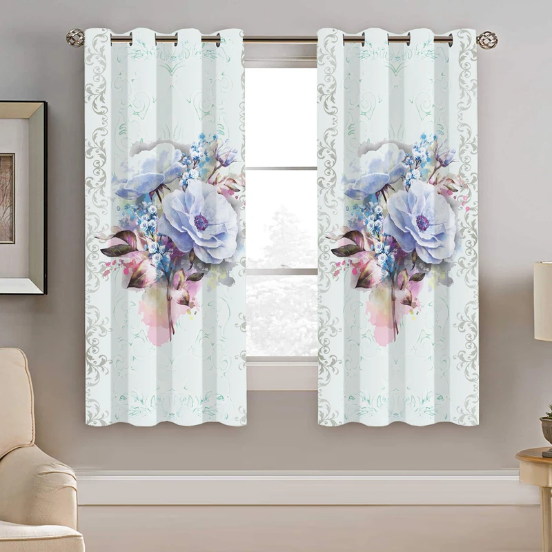 پرده نیروانا طرح گل مدل مخمل کد 8131 سایز 140×200 سانتی متر