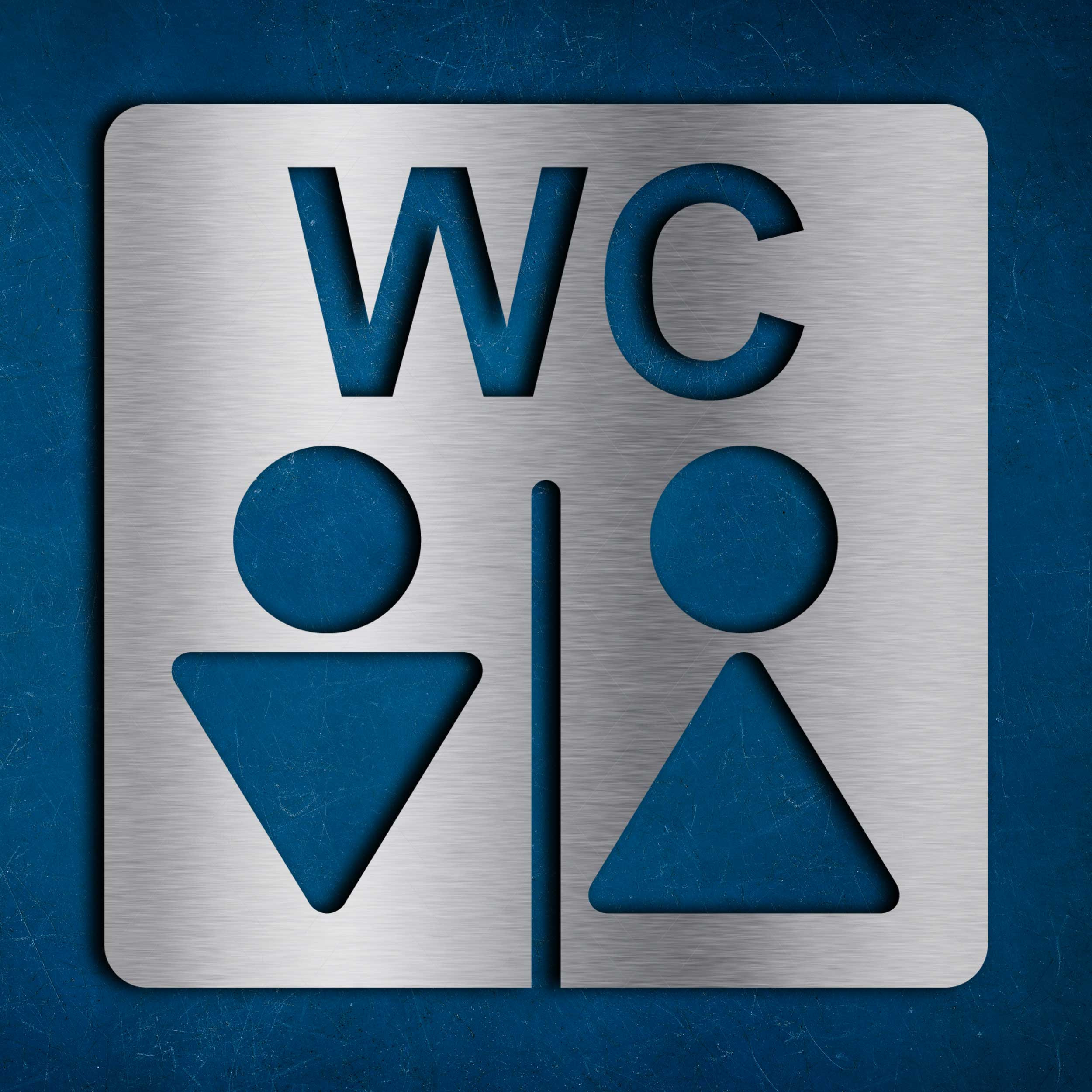 تابلو نشانگر آژنگ طرح سرویس بهداشتی مردانه و زنانه کد I-CL-W063