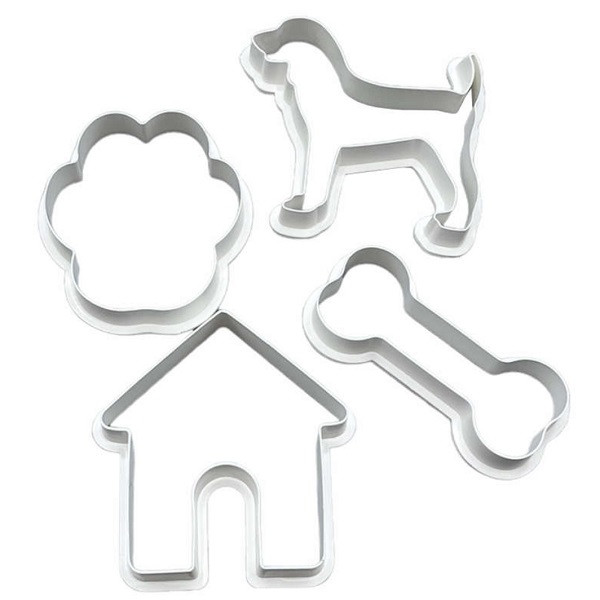 قالب شیرینی به گز مدل سگ و استخوان مجموعه 4 عددی
