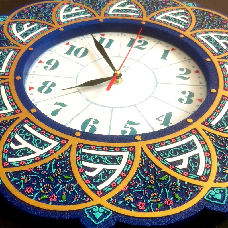 عکس شماره 4 : ساعت دیواری لوح هنر طرح علی علیه السلام کد 171