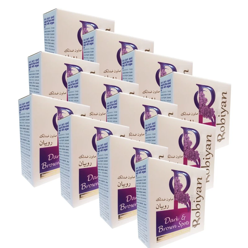 صابون شستشو روبیان مدل ضد لک وزن 100 گرم مجموعه 12 عددی