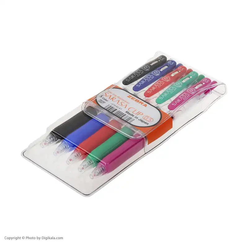 روان نویس زبرا مدل ساراسا کلیپ بسته 5 عددی