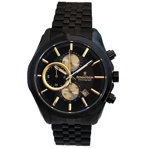 ساعت مچی عقربه‌ای مردانه رومانسون مدل بندفلزی سه موتور کرنوگراف ضدآب BLC 1
