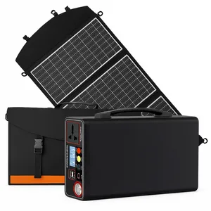 باتری خورشیدی مدل m300-04 ظرفیت 90000 میلی آمپر به همراه پنل خورشیدی 45 وات 18 ولت 