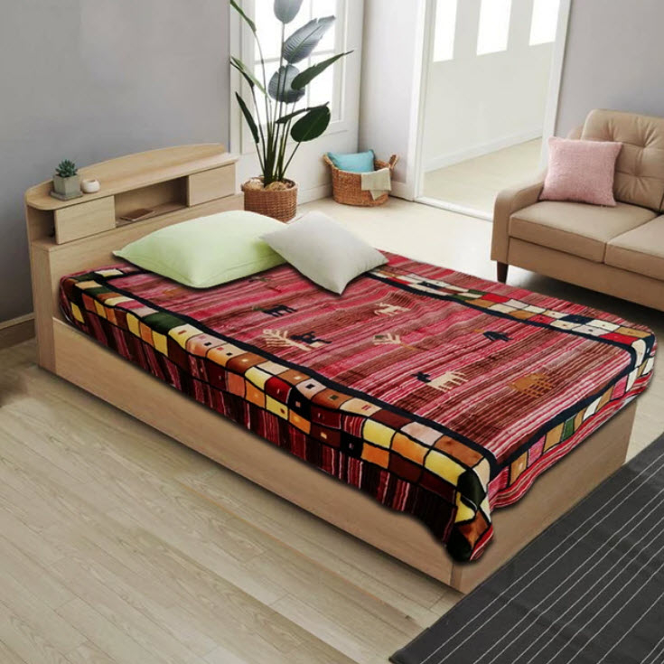 پتو مسافرتی 1 نفر گلبافت مدل مورا کد 206 سایز 220x160 سانتی‌متر