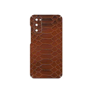 MAHOOT Brown-Snake-Leather Cover Sticker for Samsung Galaxy S20 FE