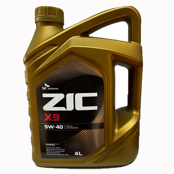 روغن موتور خودرو بنزینی زیک مدل X9  5W40 SP حجم 4 لیتر