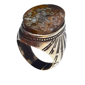 انگشتر نقره مردانه مدل شجر هزار چشم درختی SHCD2117