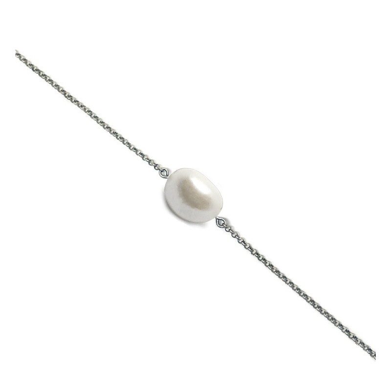 پابند نقره زنانه مدل تک مروارید پابند نقره زنانه مدل تک مروارید