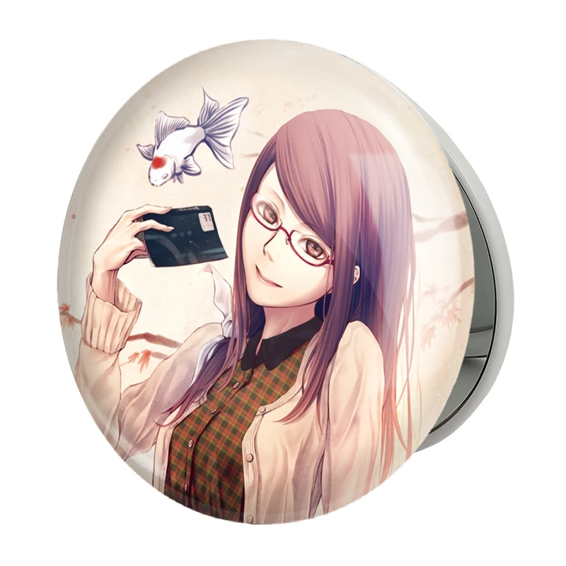 آینه جیبی خندالو طرح ریزه کامیشیرو انیمه توکیو غول Tokyo Ghoul مدل تاشو کد 11876 
