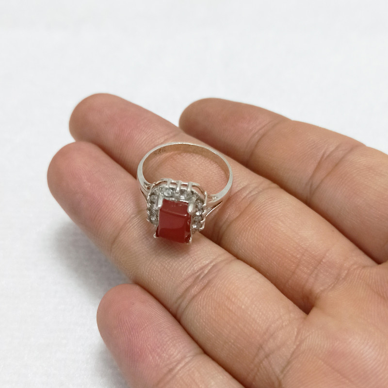 انگشتر نقره زنانه سلین کالا مدل عقیق کد ce-ah10 انگشتر نقره زنانه سلین کالا مدل عقیق کد ce-ah10