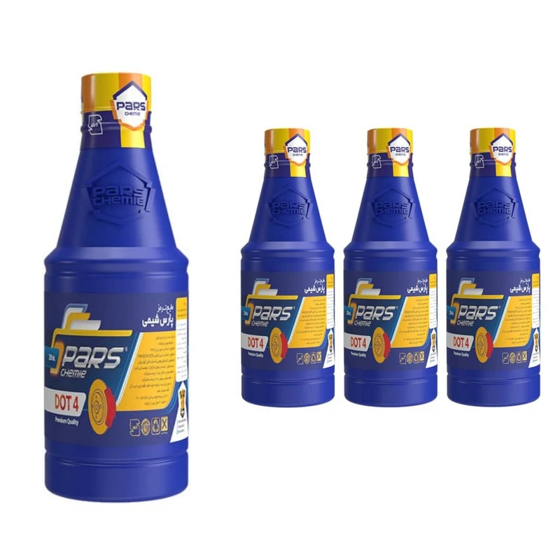 روغن ترمز پارس شیمی مدل DOT4 حجم 250 میلی لیتر بسته 4 عددی