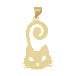 آویز گردنبند طلا 18 عیار زنانه قیراط طرح گربه کد GH4708