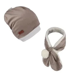 ست کلاه و شال گردن بافتنی بچگانه مدل 08