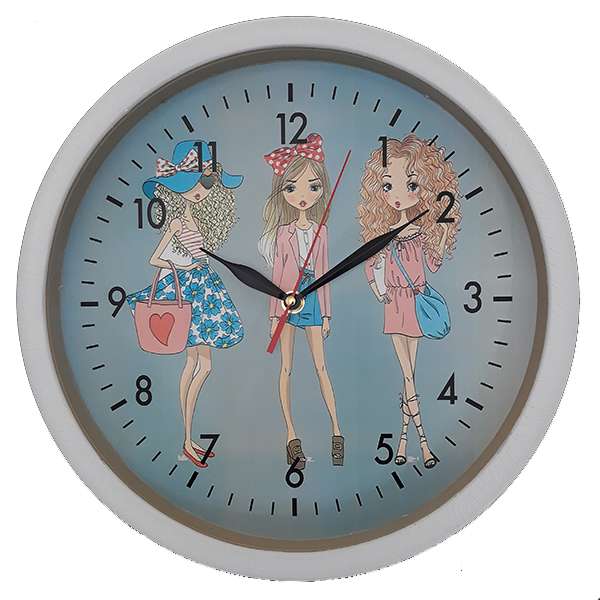 ساعت دیواری کودک طرح سه دختران کد 11030
