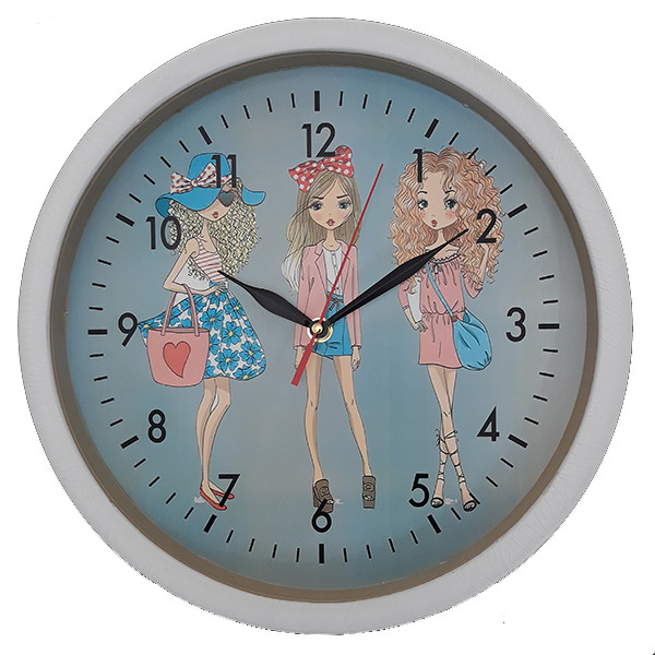 ساعت دیواری کودک طرح سه دختران کد 11030