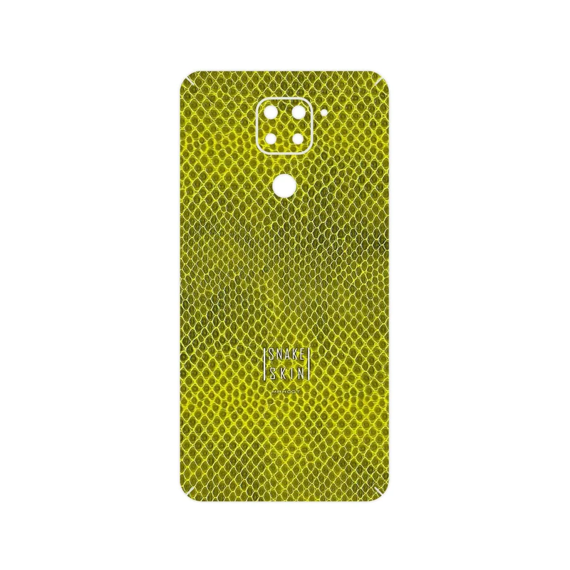 برچسب پوششی ماهوت مدل Yellow Snake Skin مناسب برای گوشی موبایل شیائومی Redmi Note 9