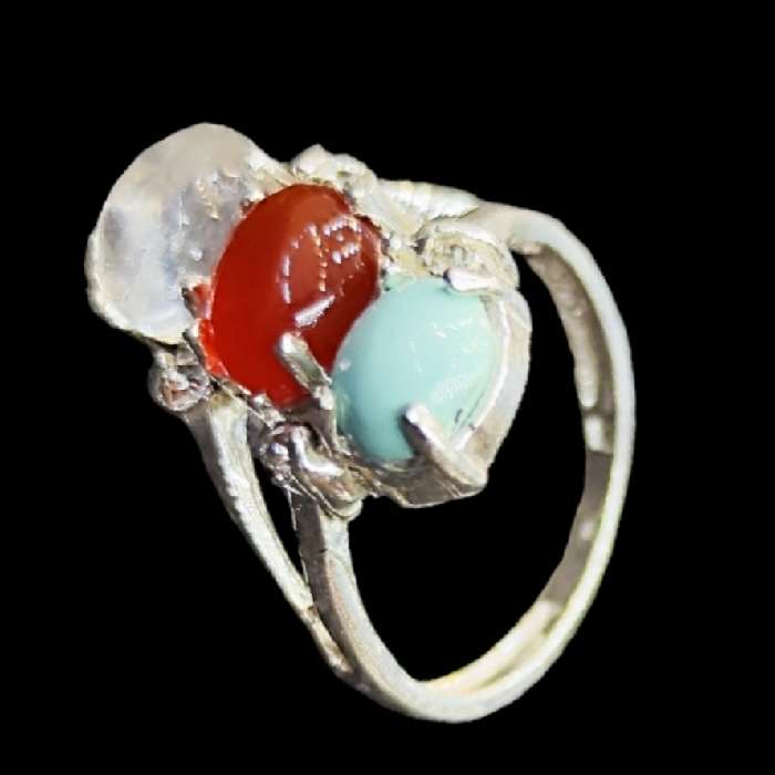 انگشتر نقره زنانه مدل عقیق یمانی فیروزه نیشابور درنجف کد 33 انگشتر نقره زنانه مدل عقیق یمانی فیروزه نیشابور درنجف کد 33